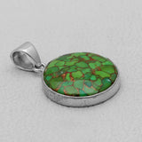 Green Copper Turquoise Silver Pendants