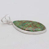 925 Silver Green Copper Turquoise Pendants