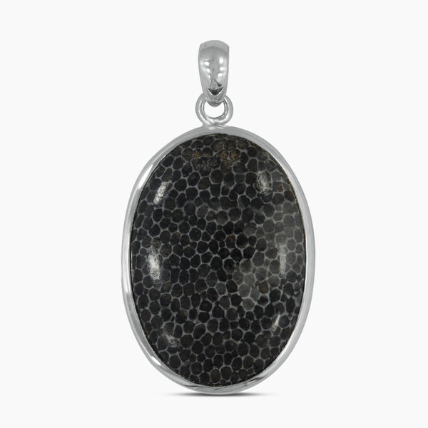 925 Sterling Silver Black Coral Pendants