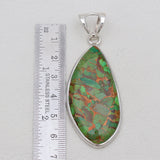 925 Silver Green Copper Turquoise Pendants