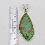 925 Silver Green Copper Turquoise Pendants