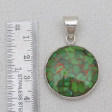 Green Copper Turquoise Silver Pendants