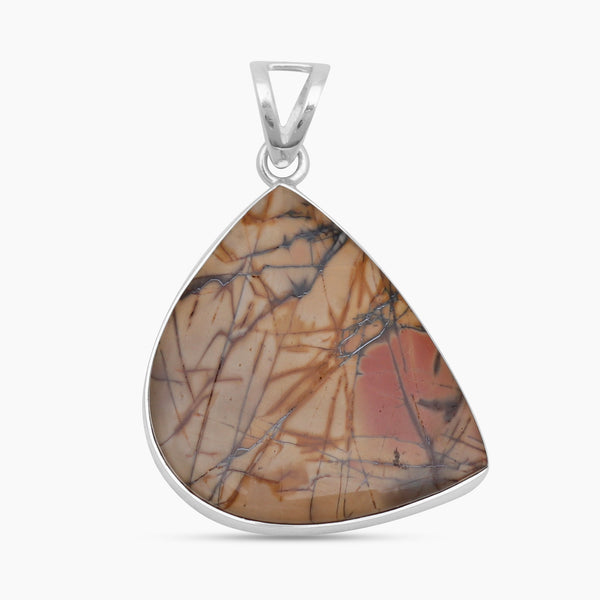 Natural Cherry Creek Jasper Silver Pendants