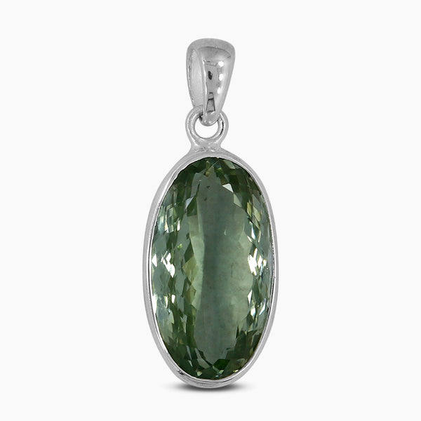 925 Silver Green Amethyst Pendants