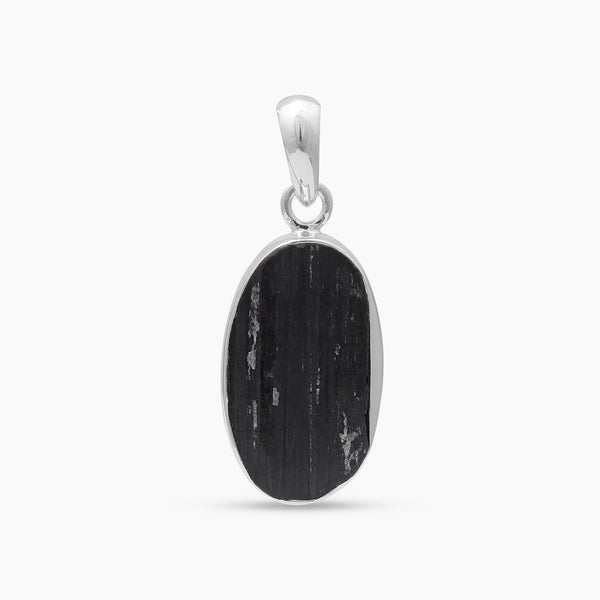 925 Silver Black Tourmaline Pendants