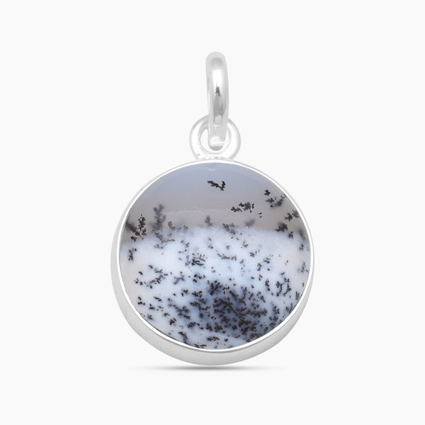 925 Sterling Silver Dendritic Opal Pendants