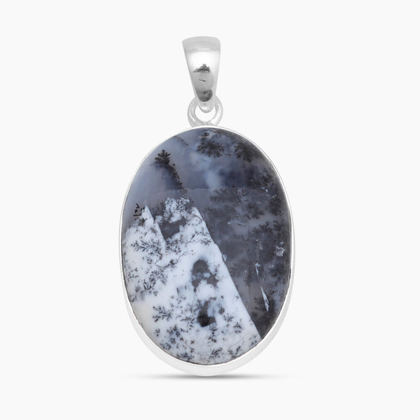 Handmade Dendritic Opal Silver Pendants