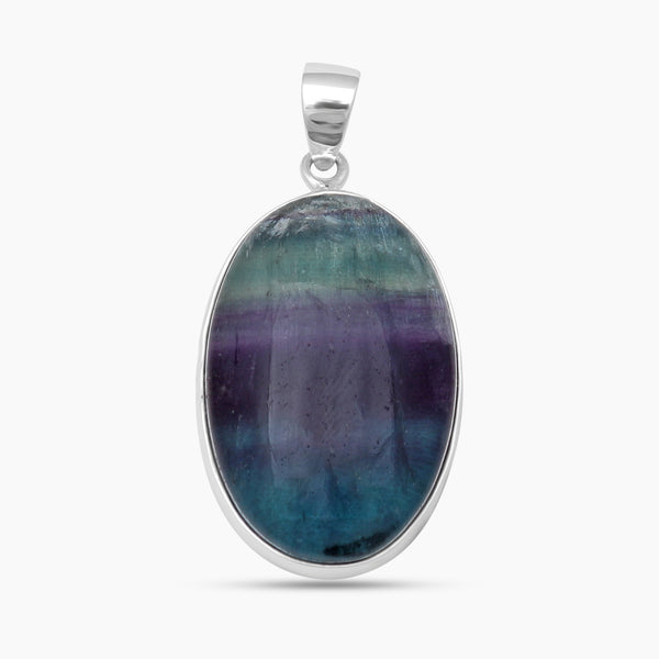 925 Sterling Silver Fluorite Pendants