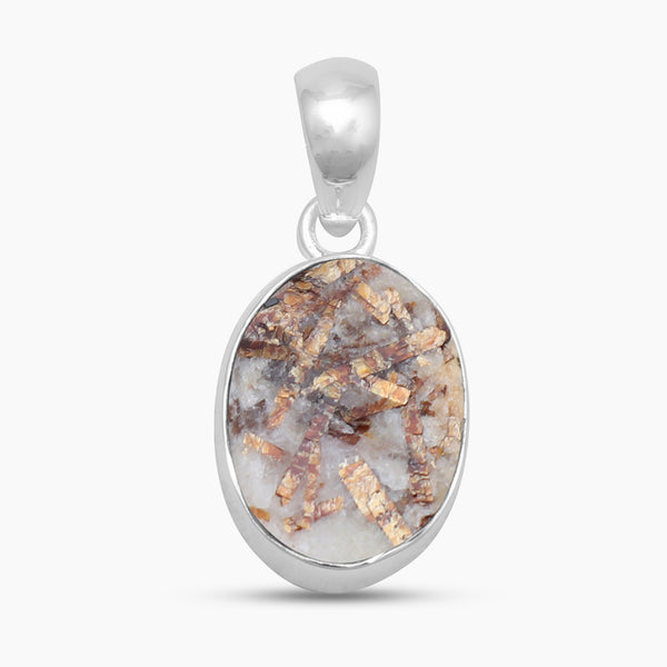 Raw Astrophyllite Silver Pendants