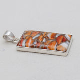 Orange Spiny Oyster Silver Pendants