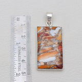 Orange Spiny Oyster Silver Pendants