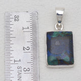 925 Sterling Silver Azurite Malachite Pendants