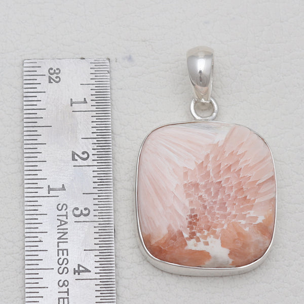 925 Sterling Silver Scolecite Pendants