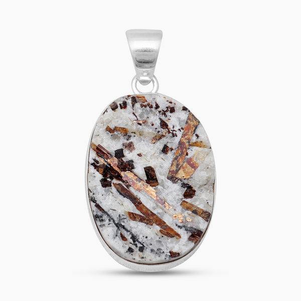 Natural Astrophyllite Silver Pendants