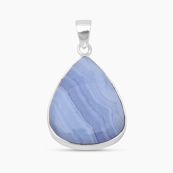 Blue Lace Agate 925 Silver Pendants