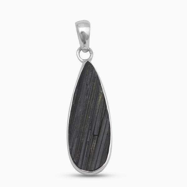 Green Tourmaline Silver Plain Pendants