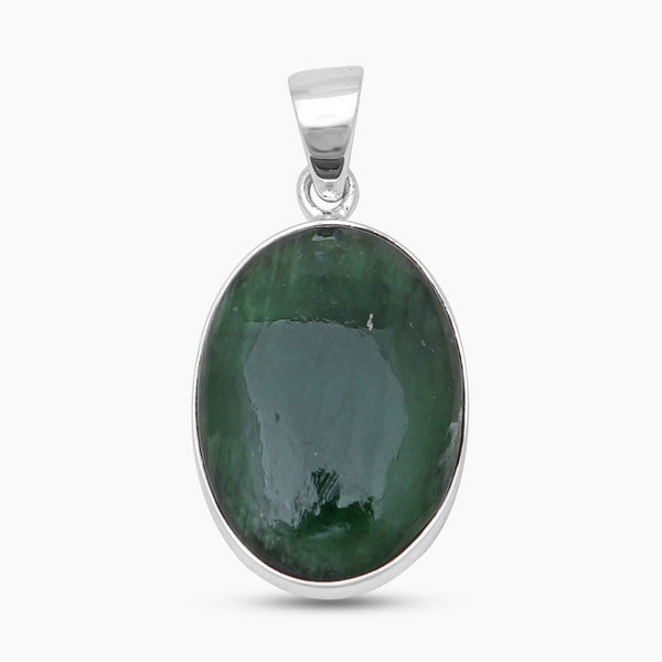 925 Sterling Silver Nephrite Jade Pendants