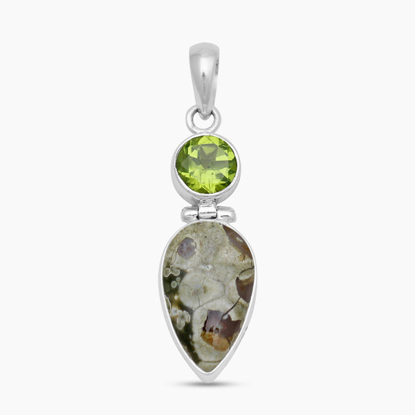 Rainforest Jasper Silver Pendants
