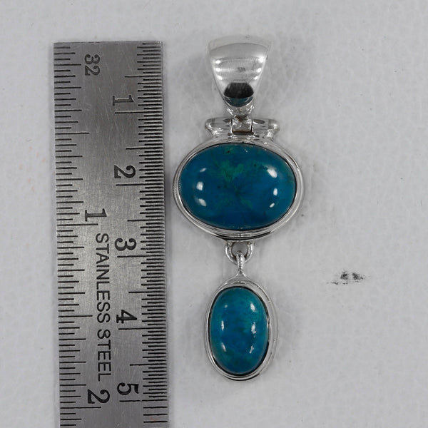 925 Sterling Silver Chrysocolla Pendants