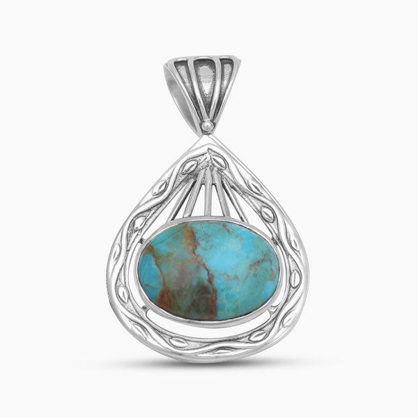 Boulder Turquoise Silver Pendants