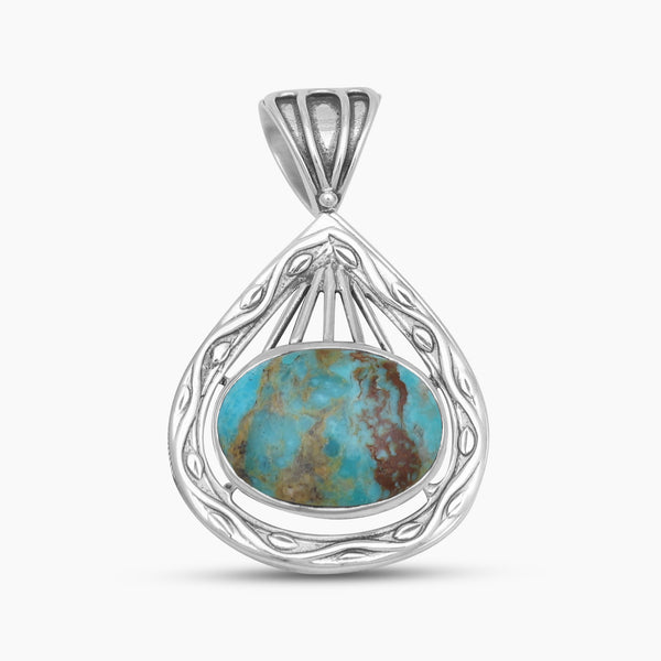 Boulder Turquoise Silver Pendants