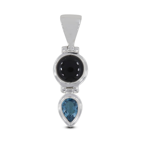 925 Sterling Silver Black Onyx Pendant
