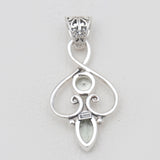 925 Sterling Silver Blue Topaz Pendants