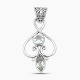 925 Sterling Silver Blue Topaz Pendants