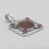 925 Sterling Silver Tourmaline & Coin Pendants