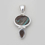 925 Sterling Silver Boulder Turquoise Pendants