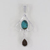 925 Sterling Silver Tibetan Turquoise Pendants