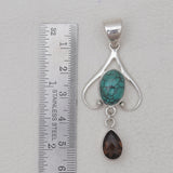 925 Sterling Silver Tibetan Turquoise Pendants