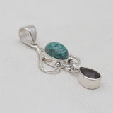 925 Sterling Silver Tibetan Turquoise Pendants