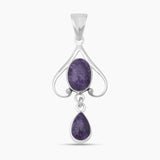 925 Sterling Silver Charoite Pendants