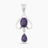 925 Sterling Silver Charoite Pendants