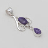 925 Sterling Silver Charoite Pendants