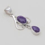 925 Sterling Silver Charoite Pendants