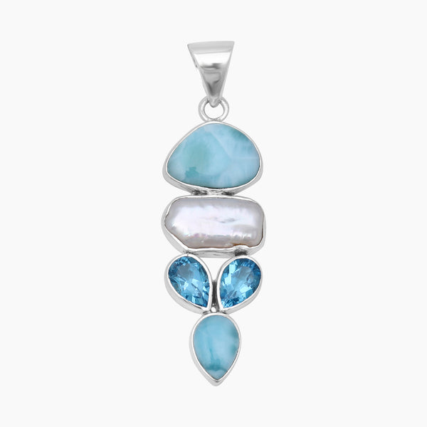 925 Sterling Silver Larimar Pendants
