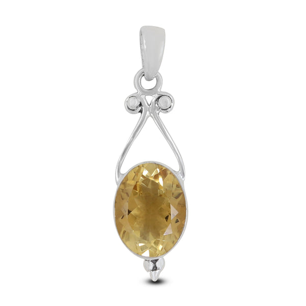 925 Sterling Silver Citrine Pendant