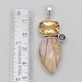Brecciated Mookaite Silver Pendants