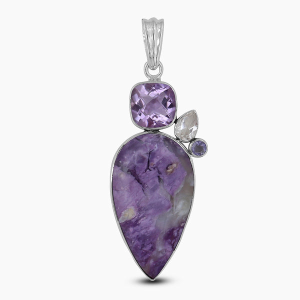 925 Sterling Silver Morado Opal Pendants