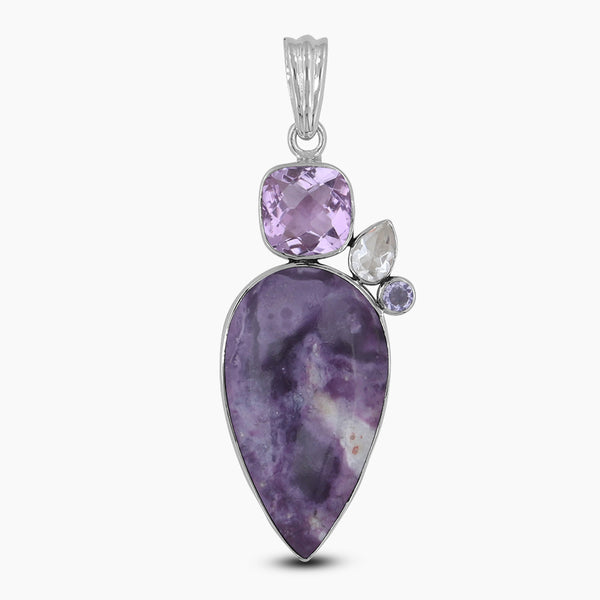 925 Sterling Silver Morado Opal Pendants