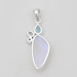 925 Sterling Silver Rainbow Moonstone Pendants