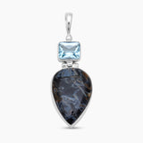 925 Silver Pietersite Jasper Pendants