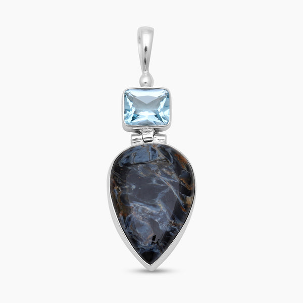 925 Silver Pietersite Jasper Pendants