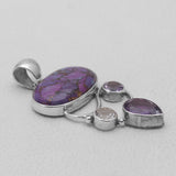Purple Turquoise Silver Pendants