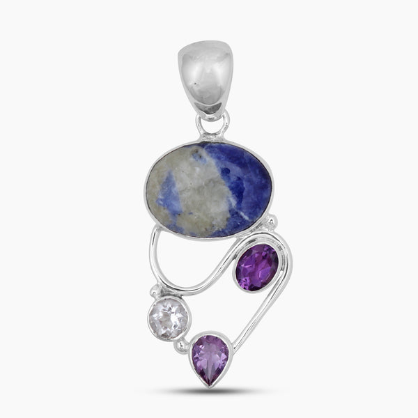 925 Sterling Silver Sodalite Pendants