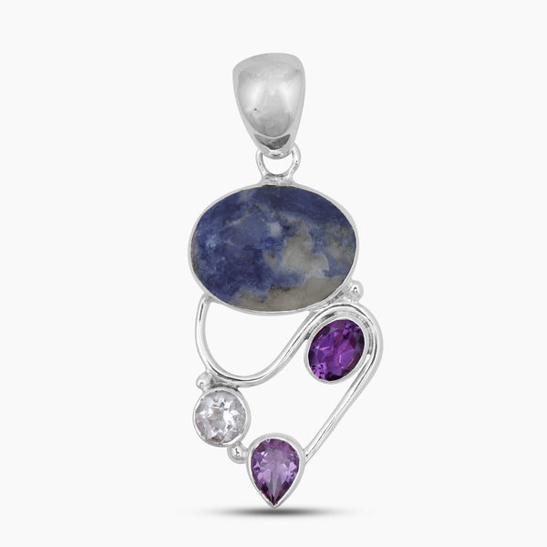 925 Sterling Silver Sodalite Pendants