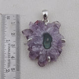 925 Sterling Silver Amethyst Stalactites Pendants