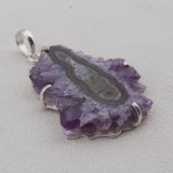 925 Sterling Silver Amethyst Stalactites Pendants